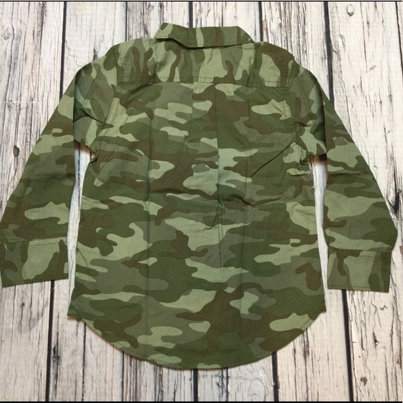 Gap Boys 2T 3T 4T Camouflage Button Up Shirt - Picture 3 of 4